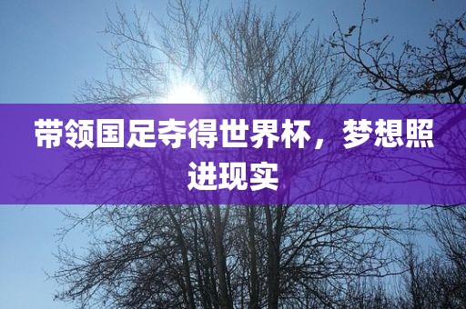 带领国足夺得世界杯，梦想照进现实眉山市正发家政服务有限公司