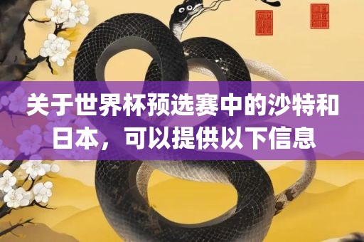 关于世界杯预选赛中的沙特和日本，可以提供以下信息眉山市正发家政服务有限公司