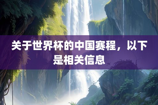 中国赛程