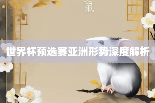 世界杯预选赛亚洲形势深度解析眉山市正发家政服务有限公司