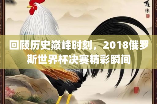 回顾历史巅峰时刻，2018俄罗斯世界杯决赛精彩瞬间