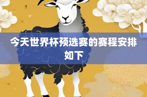 今天世界杯预选赛的赛程安排如下眉山市正发家政服务有限公司