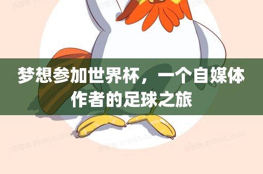 梦想参加世界杯，一个自媒体作者的足球之旅
