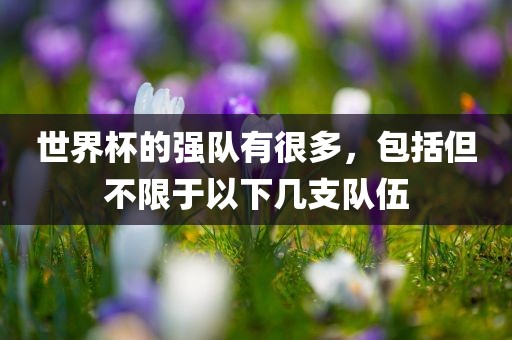 世界杯的强队有很多，包括但不限于以下几支队伍