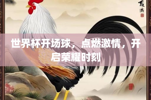 世界杯开场球，点燃激情，开启荣耀时刻