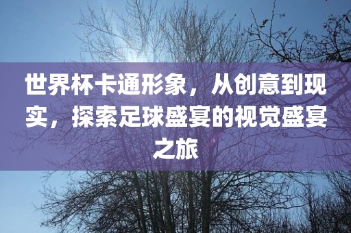 世界杯卡通形象，从创意到现实，探索足球盛宴的视觉盛宴之旅眉山市正发家政服务有限公司