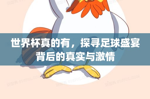 世界杯真的有，探寻足球盛宴眉山市正发家政服务有限公司背后的真实与激情