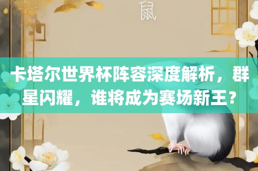 卡塔尔世界杯阵容深度解析，群星闪耀，谁将成为赛场新王？