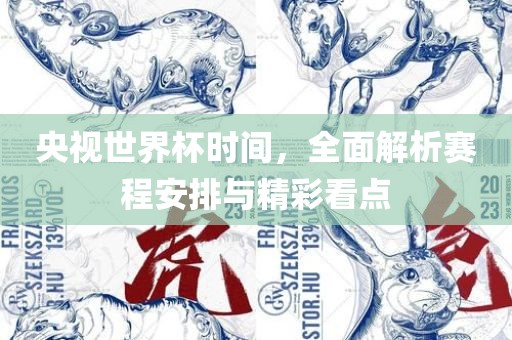 央视世界杯时间，全面解析赛程安排与精彩看点