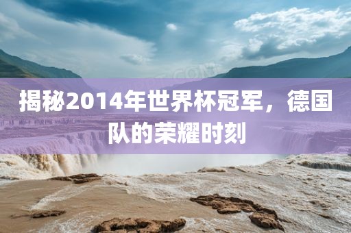 揭秘2014年世界杯冠军，德国队的荣耀时刻眉山市正发家政服务有限公司